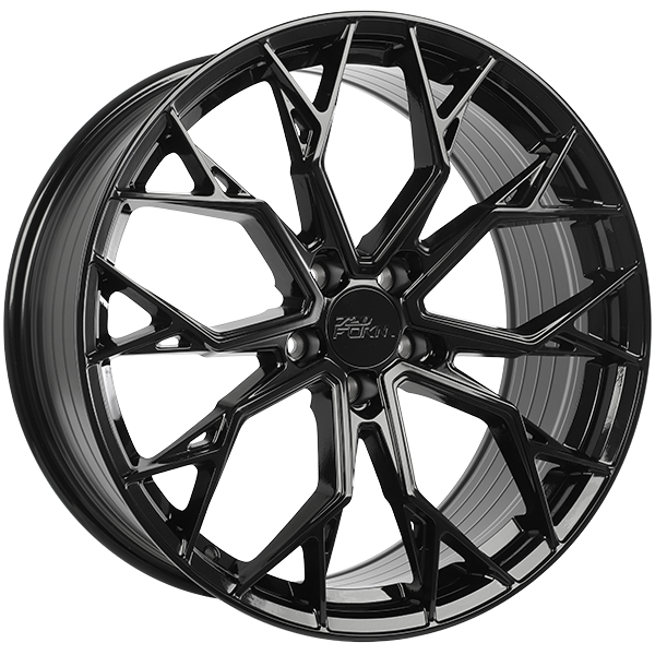 720Form RF1-V Gloss Black 20x9 +35 5x112mm 66.6mm - Wheelwiz
