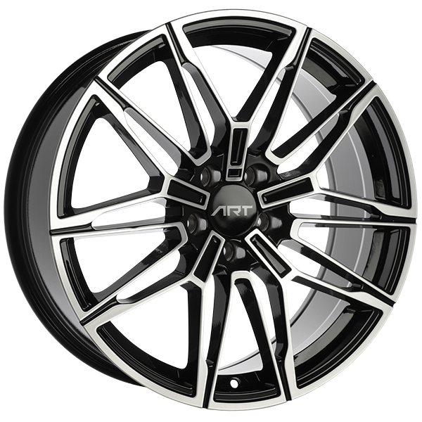 ART Replica REPLICA 275 Gloss Black - Machined Face 19x8 +25 5x112mm 66.6mm - WheelWiz