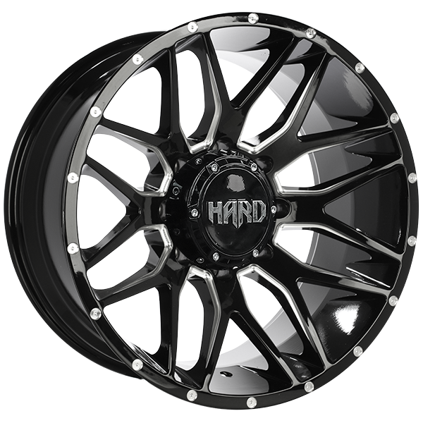 Ruffino HARD MUDDER Gloss Black - Milled Edge 20x10 -19 8x165.1mm 125.2mm - Wheelwiz