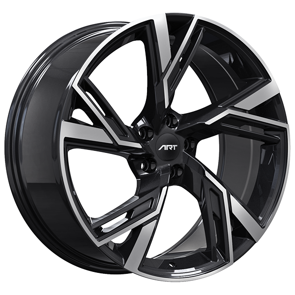 ART Replica REPLICA 230 Gloss Black - Machined Face 22x9.5 +25 5x112mm 66.5mm - WheelWiz