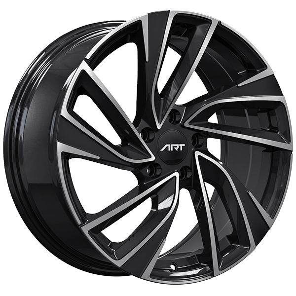 ART Replica REPLICA 232 Gloss Black - Machined Face 19x8 +45 5x112mm 57.1mm - WheelWiz