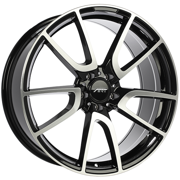 ART Replica REPLICA 130 Gloss Black - Machined Face 20x9.5 +35 5x112mm 66.6mm - WheelWiz