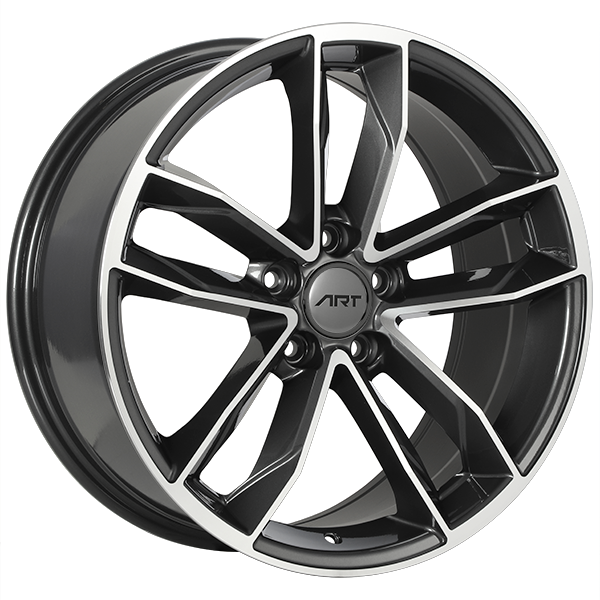 ART Replica REPLICA 129 Dark Gunmetal - Machined Face 19x8.5 +35 5x112mm 66.5mm