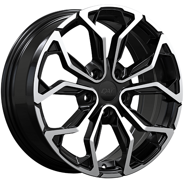 DAI MUSE Gloss Black - Machined Face 17x7 +40 5x115mm 70.3mm