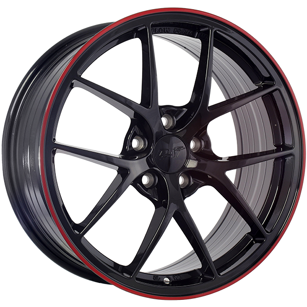 DAI SKY Gloss Black - Red Line 18x8 +40 5x114.3mm 73.1mm