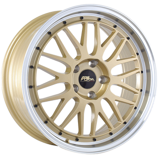 720Form FF14 Gold - Machined Lip 17x7.5 +35 5x114.3mm 73.1mm