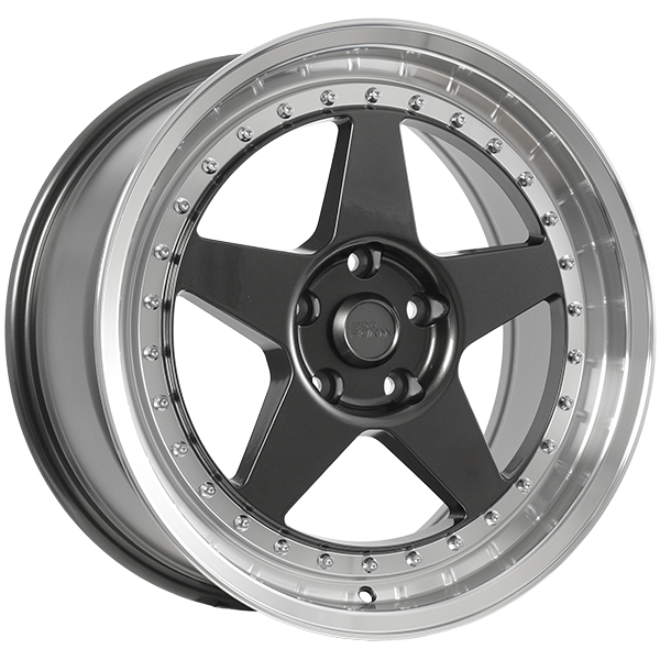 720Form FF15 Gunmetal - Machined Lip 17x8 +35 5x114.3mm 73.1mm