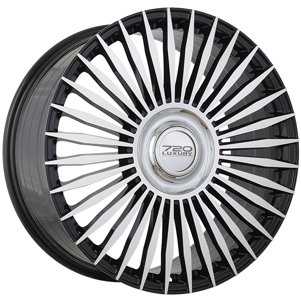 720Form INFINITY Gloss Black - Machined Face 22x9.5 +40 5x114.3mm 73.1mm