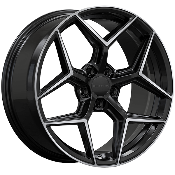 Ruffino HANS Gloss Black - Machined Face 19x8.5 +35 5x114.3mm 73.1
