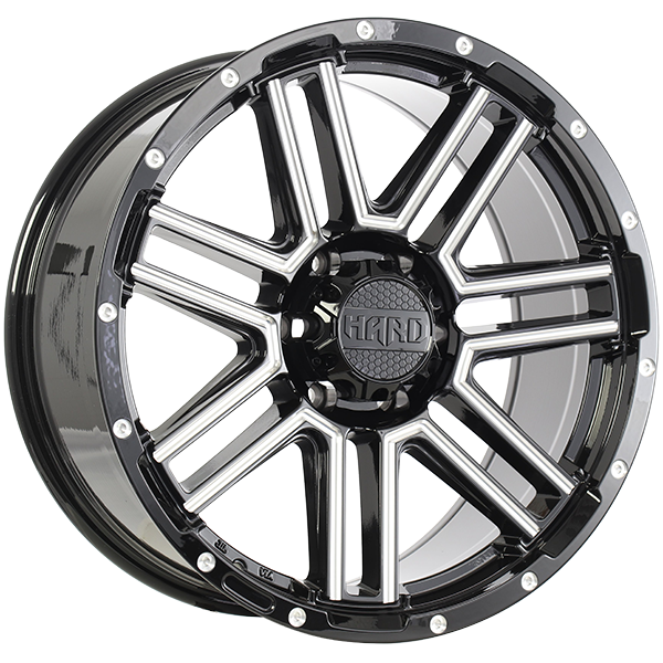 Ruffino HARD MYSTIC Gloss Black - Milled Edge 18x9 +15 6x139.7mm 108.1mm