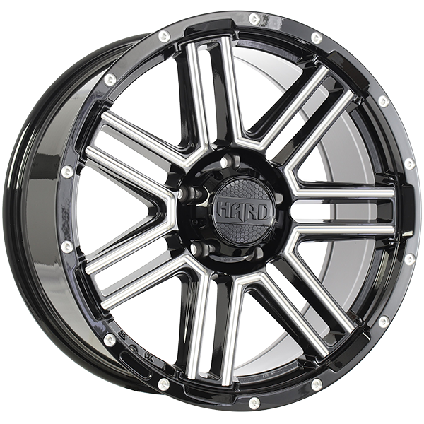 Ruffino HARD MYSTIC Gloss Black - Milled Edge 20x9 +15 5x139.7mm 77.8mm