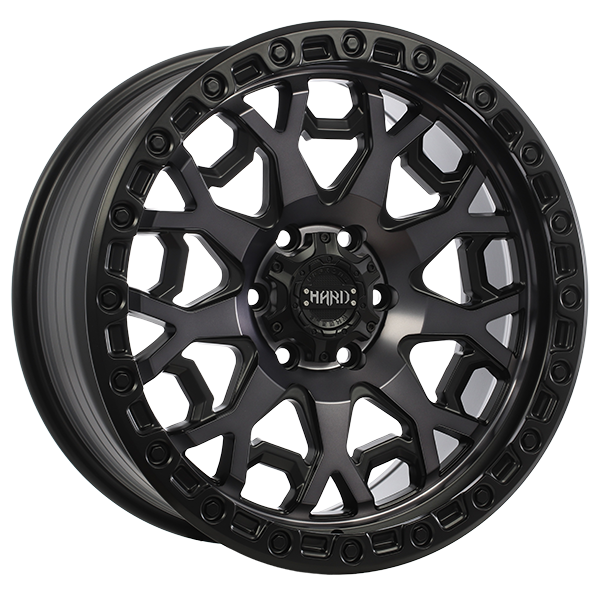 Ruffino HARD MIDNIGHT Satin Black - Machined Face - Smoked Clear 17x9 +15 6x139.7mm 108.1mm