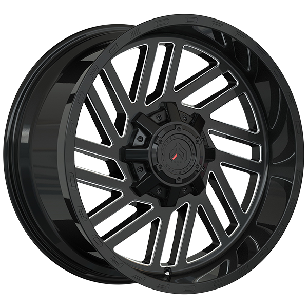 Forged Offroad XR107 Gloss Black - Milled Edge 20x10 -12 5x139.7mm 77.8mm