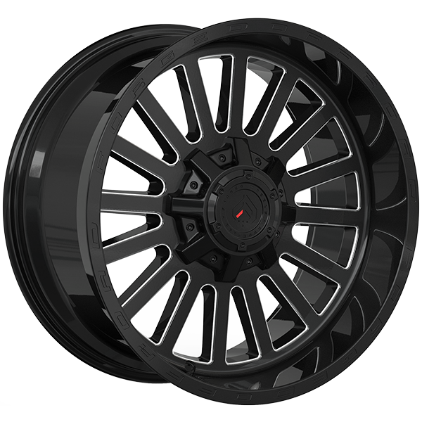 Forged Offroad XR108 Gloss Black - Milled Edge 20x10 -12 5x127mm 71.5mm