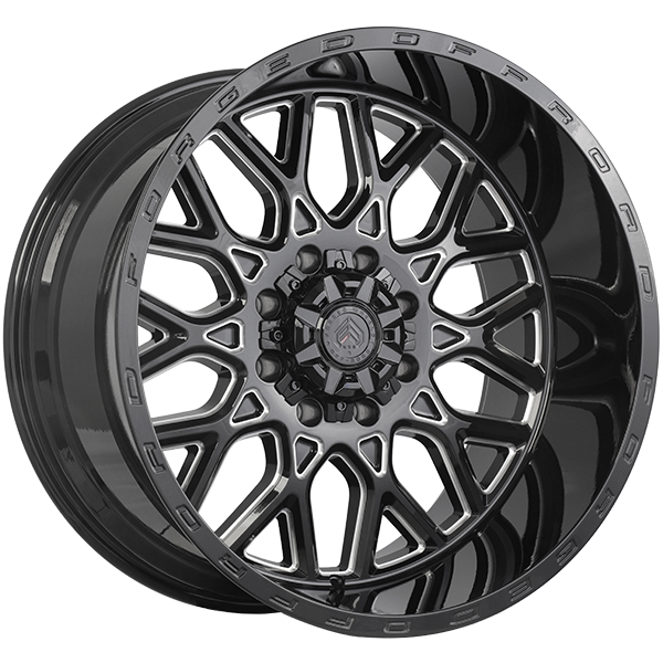 Forged Offroad XR109 Gloss Black - Milled Edge 22x12 -44 8x165.1mm 125.1mm