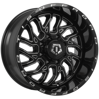 TIS Wheels 544 Gloss Black - Milled Edge 20x10 -25 8x170mm 125.2mm