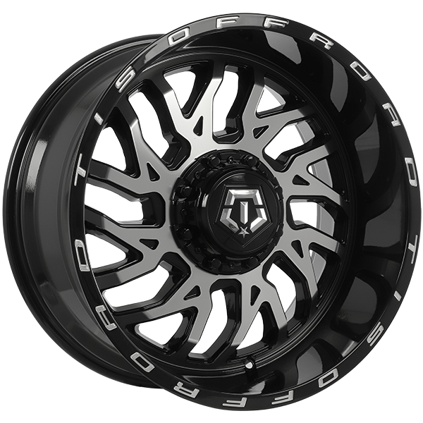 TIS Wheels 544 Gloss Black - Machined Face 20x10 -25 6x135|6x139.7mm 108.1mm