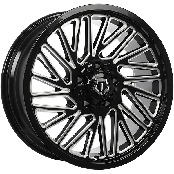TIS Wheels 553 Gloss Black - Milled Edge 20x9 +18 5x127|5x139.7mm 87.1mm