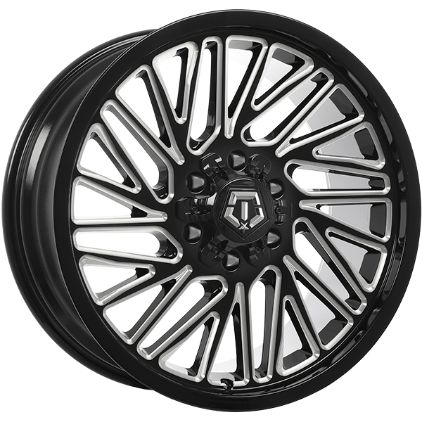 TIS Wheels 553 Gloss Black - Milled Edge 20x9 +18 6x135|6x139.7mm 106.1mm