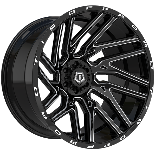 TIS Wheels 554 Gloss Black - Milled Edge 20x10 -19 6x135|6x139.7mm 108.1mm