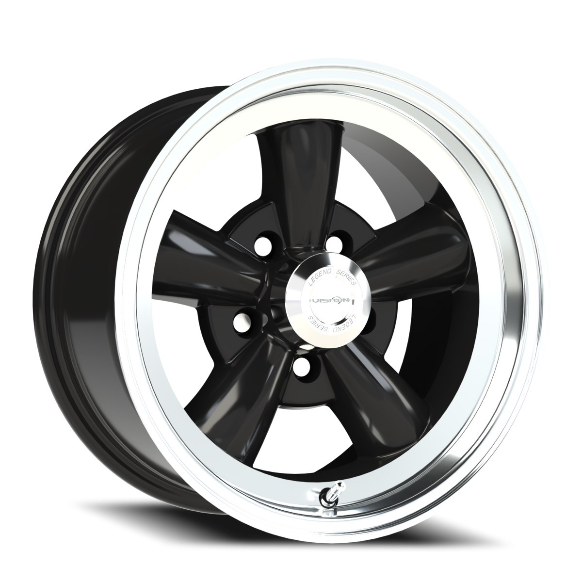 Vision Wheel 141H Gloss Black Machined Lip 15x8 0 5x127mm 83mm - Wheelwiz