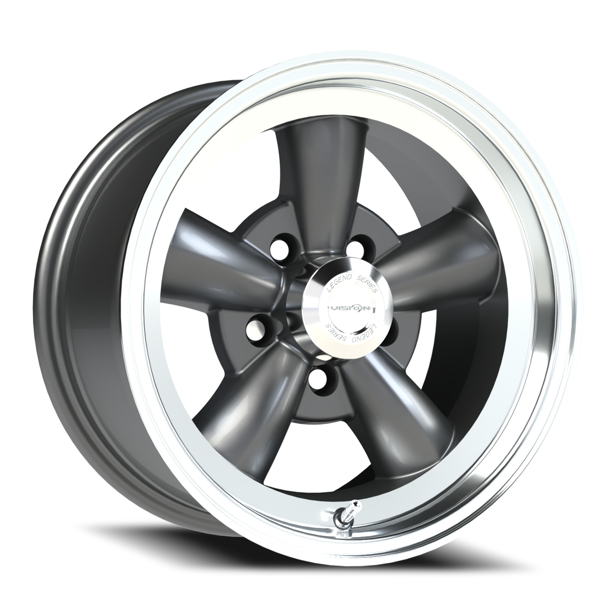 Vision Wheel 141H Gunmetal Machined Lip 15x8 -19 5x114.3mm 83mm - Wheelwiz