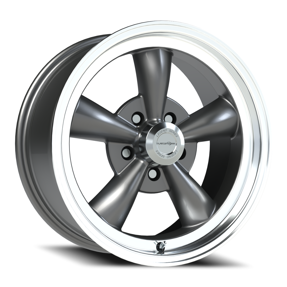 Vision Wheel 141H Gunmetal Machined Lip 17x8 0 5x114.3mm 83mm - Wheelwiz