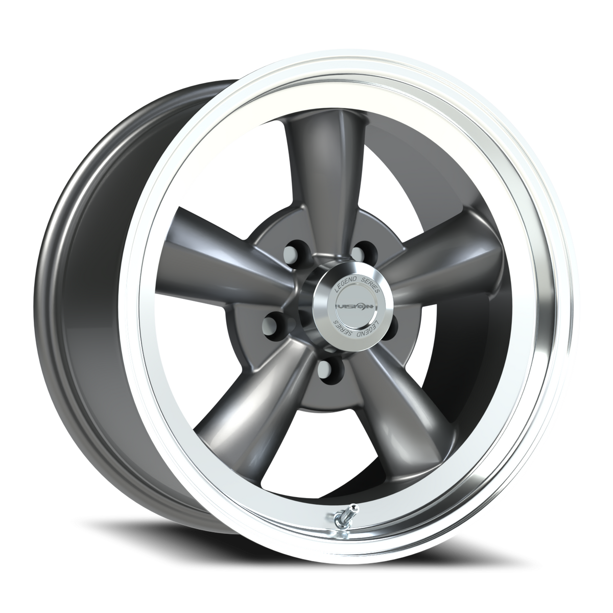 Vision Wheel 141H Gunmetal Machined Lip 17x9 +25 5x114.3mm 83mm - Wheelwiz