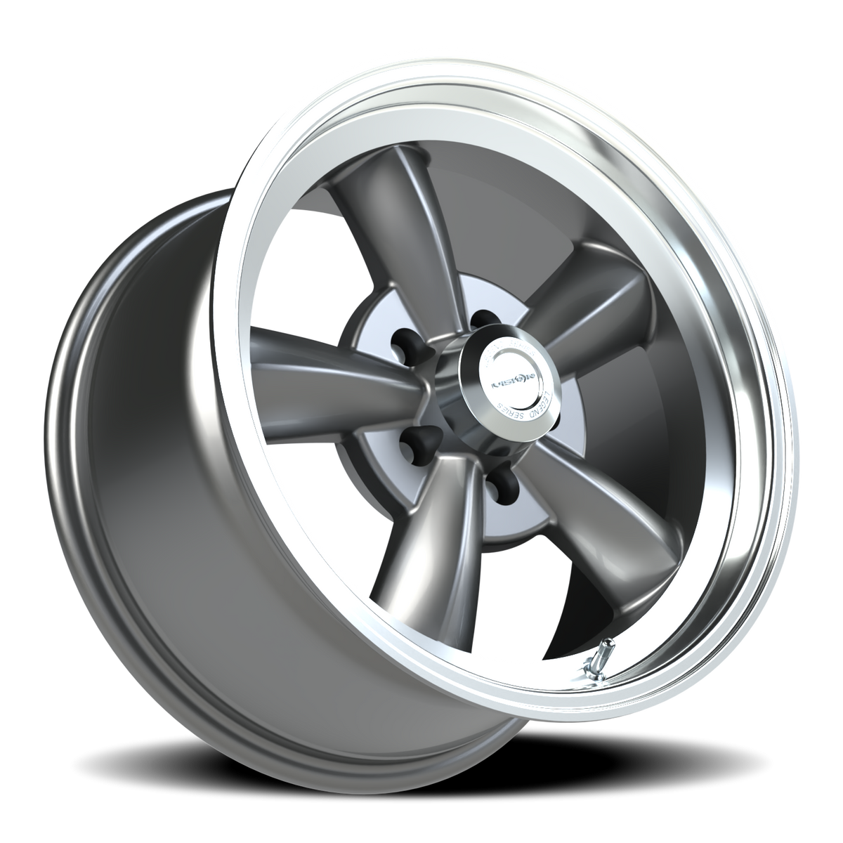 Vision Wheel 141H Gunmetal Machined Lip 17x9 +25 5x114.3mm 83mm - Wheelwiz