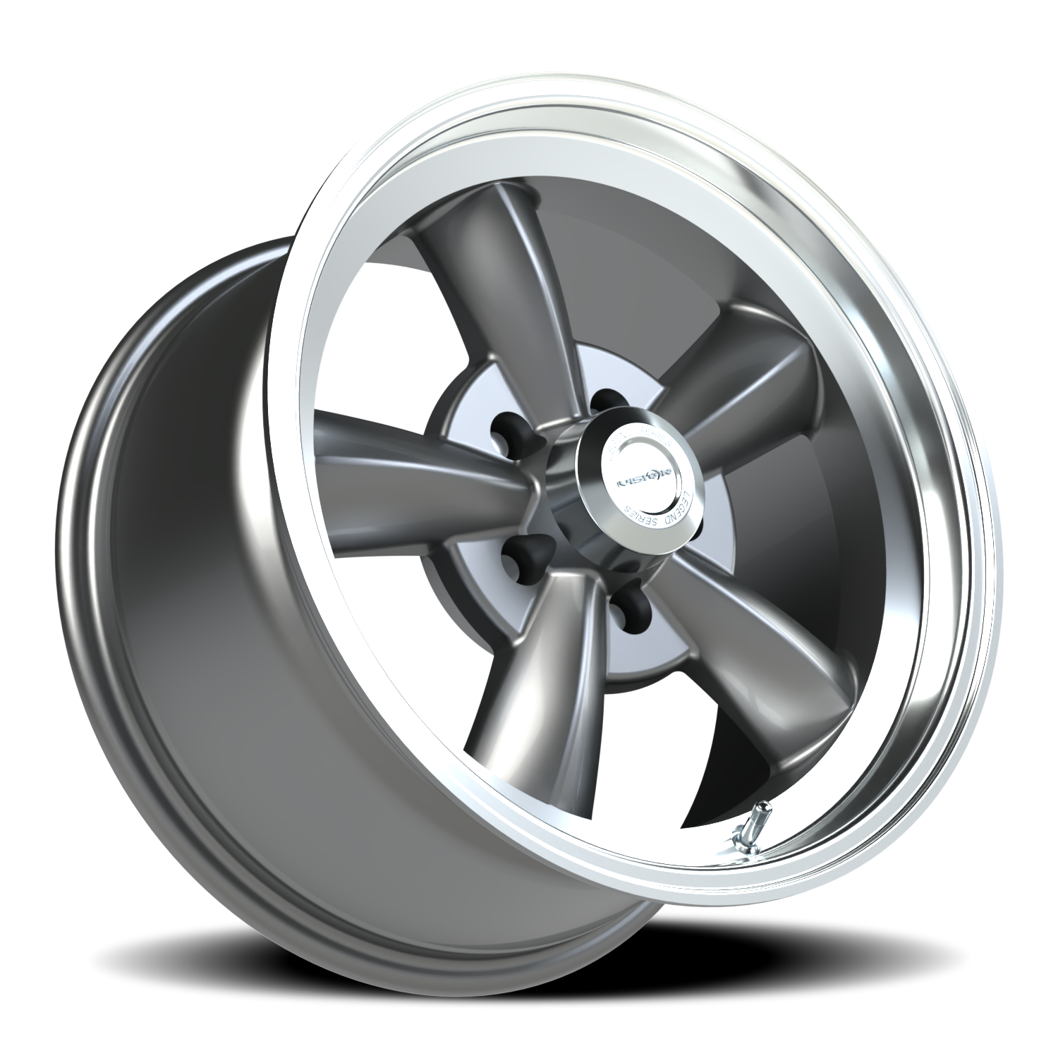 Vision Wheel 141H Gunmetal Machined Lip 17x9 +25 5x114.3mm 83mm - Wheelwiz