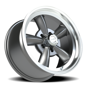 Vision Wheel 141H Gunmetal Machined Lip 17x9 +25 5x114.3mm 83mm - Wheelwiz