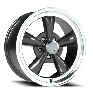 Vision Wheel 141H Gunmetal Machined Lip 17x9 +25 5x127mm 83mm - Wheelwiz