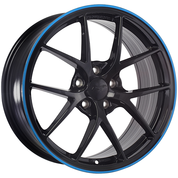 DAI SKY Gloss Black - Blue Line 17x7.5 +40 5x114.3mm 67.1mm