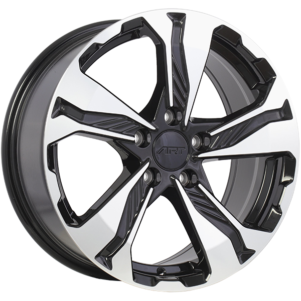 ART Replica REPLICA 298 Gloss Black - Machined Face 17x7.5 +45 5x114.3mm 64.1mm