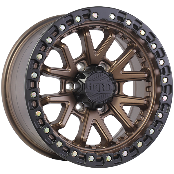 Ruffino HARD DUNE Satin Bronze Face - Satin Black Lip - Zinc Rivets 17x8.5 +15 6x139.7mm 108.1mm