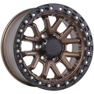 Ruffino HARD DUNE Satin Bronze Face - Satin Black Lip - Zinc Rivets 17x8 +35 6x139.7mm 95.1mm