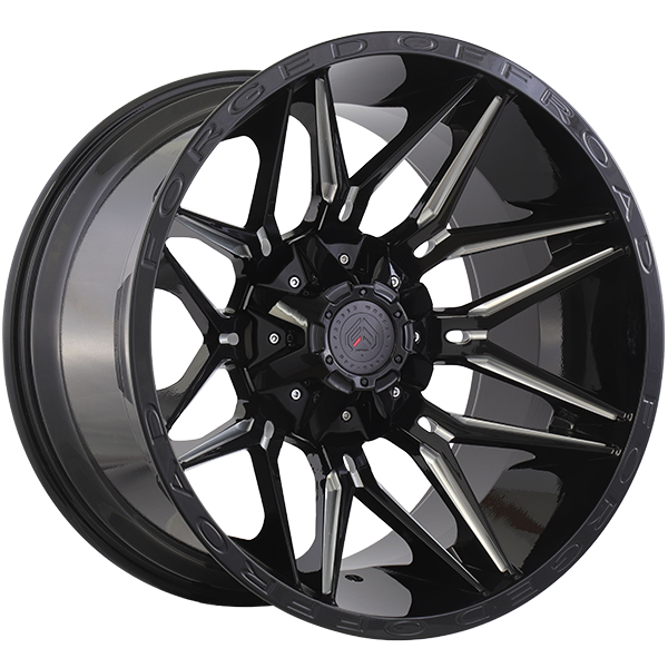 Forged Offroad XR111 Gloss Black - Milled Edge 20x12 -44 6x135|6x139.7mm 108.1mm