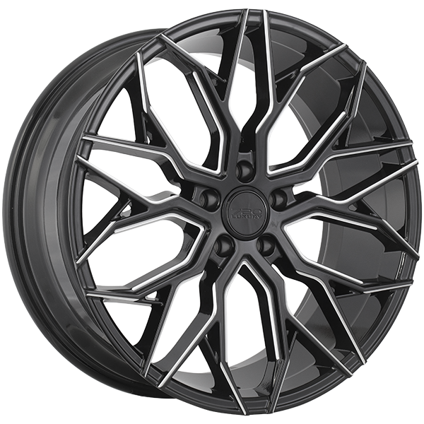 720Form LX6 Gloss Black - Milled Edge 20x8.5 +35 5x114.3mm 73.1mm - Wheelwiz