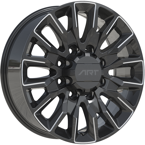 ART Replica REPLICA 414 Gloss Black - Milled Edge 20x8.5 +47 8x180mm 124.1mm - Wheelwiz