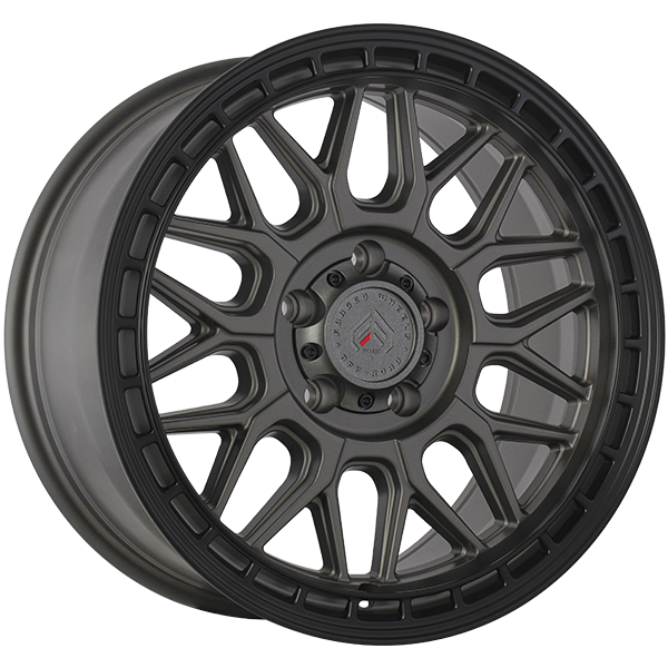 Forged Offroad XR11 Satin Gray - Black Lip 17x9 +10 5x127mm 71.5mm - Wheelwiz