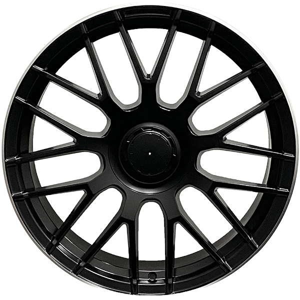 RAC Replica M02 Matt Black - Machined Lip 19x8.5 +45 5x112mm 66.6mm - Wheelwiz