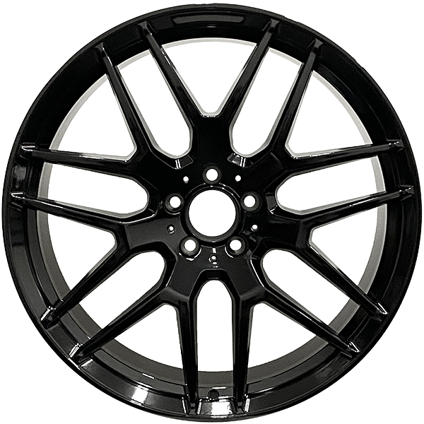 RAC Replica M12 Gloss Black 20x8.5 +35 5x112mm 66.6mm - Wheelwiz