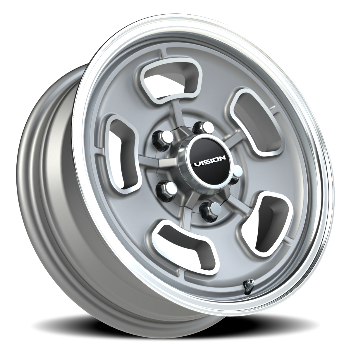 Vision Wheel 148 Satin Grey Machined Face/Lip 15x5.5 +7 5x120.65mm 83mm - Wheelwiz