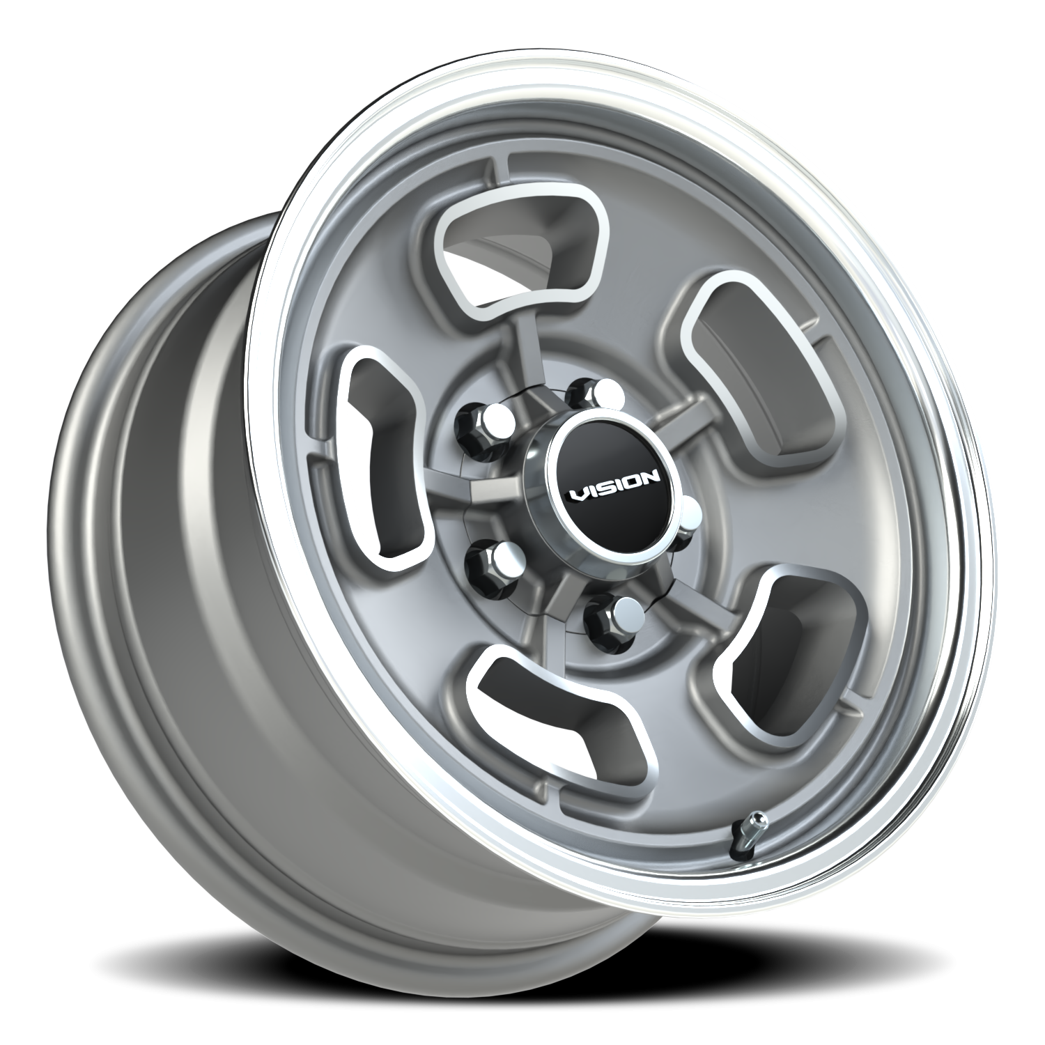 Vision Wheel 148 Satin Grey Machined Face/Lip 15x7 -7 5x114.3mm 83mm - Wheelwiz