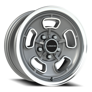 Vision Wheel 148 Satin Grey Machined Face/Lip 15x7 +6 5x114.3mm 83mm