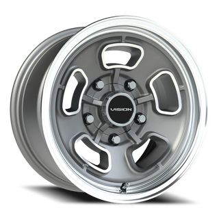 Vision Wheel 148 Satin Grey Machined Face/Lip 15x8 0 5x139.7mm 87.1mm
