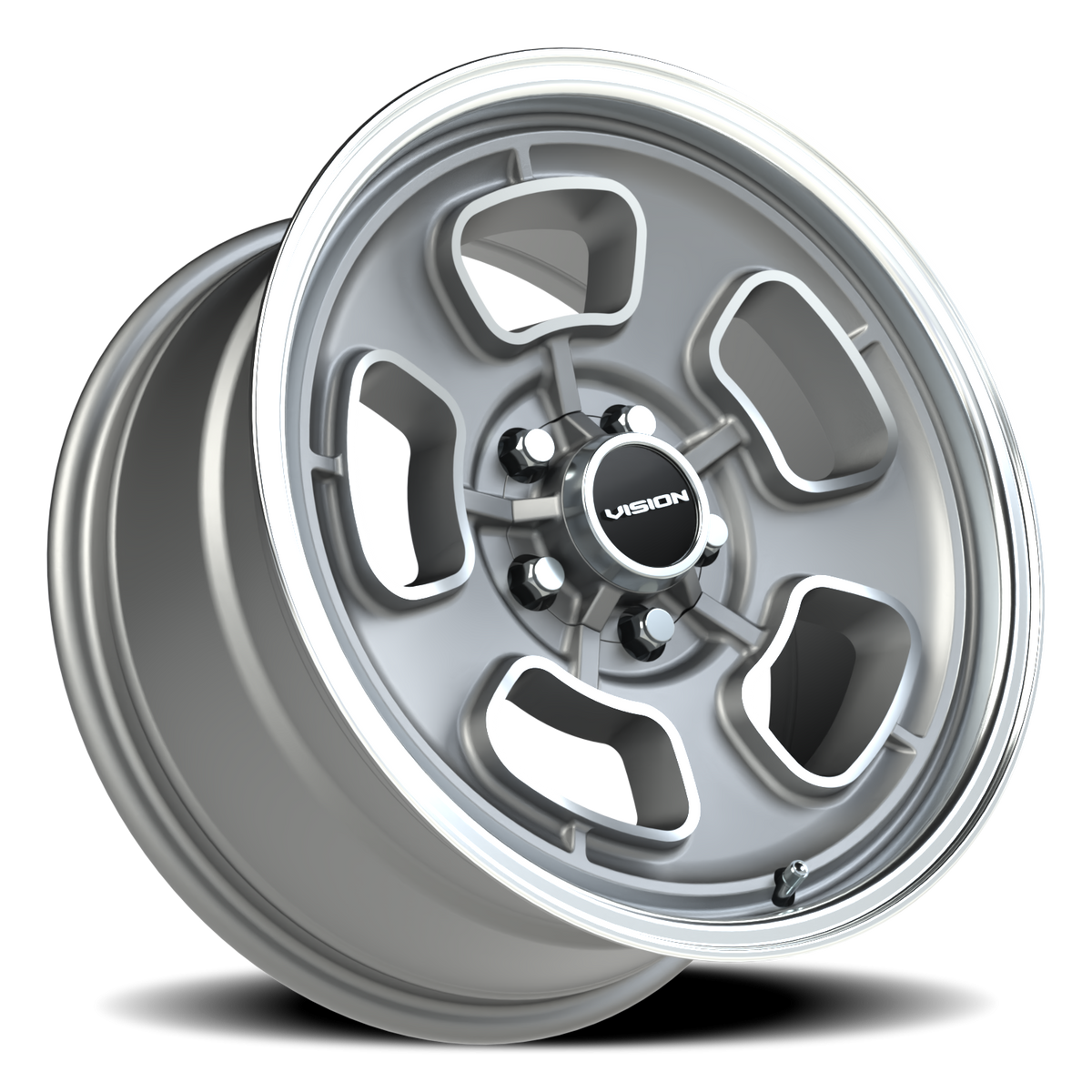 Vision Wheel 148 Satin Grey Machined Face/Lip 17x8 +19 5x114.3mm 83mm - Wheelwiz