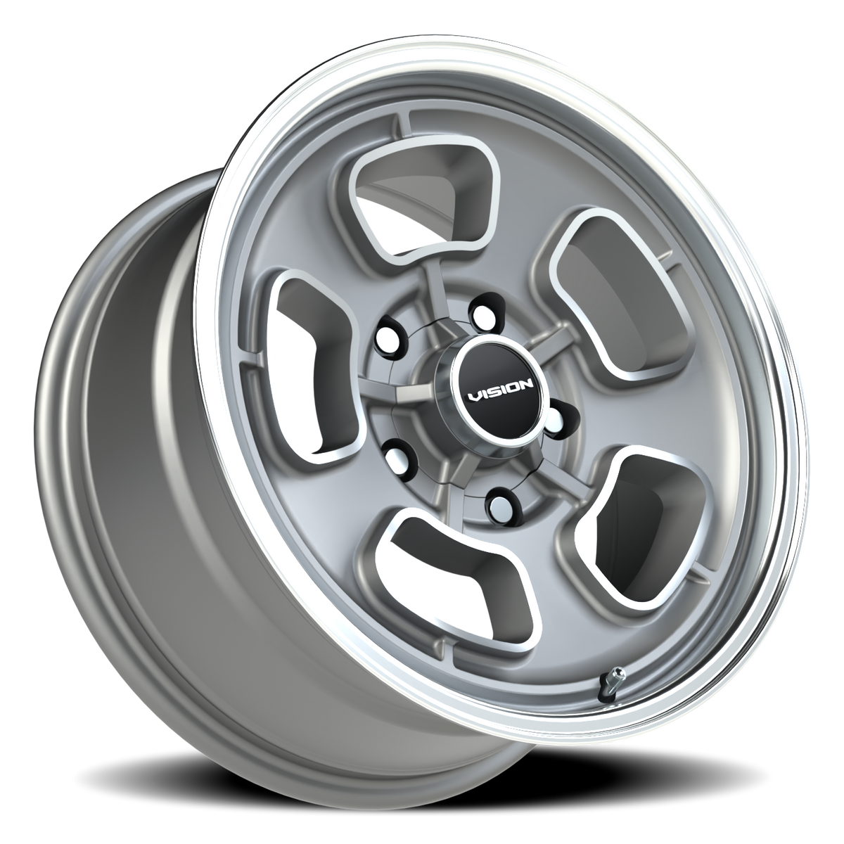 Vision Wheel 148 Satin Grey Machined Face/Lip 17x8 0 5x139.7mm 87.1mm - Wheelwiz