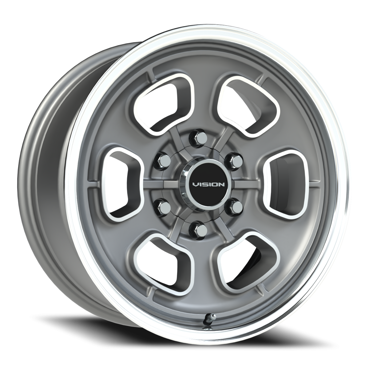 Vision Wheel 148 Satin Grey Machined Face/Lip 17x8 0 6x139.7mm 78.1mm - Wheelwiz