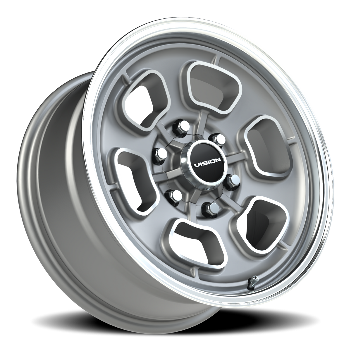 Vision Wheel 148 Satin Grey Machined Face/Lip 17x8 +19 6x139.7mm 78.1mm - Wheelwiz